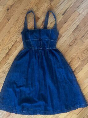 Reformation Tagliatelle Denim Midi Dress 6